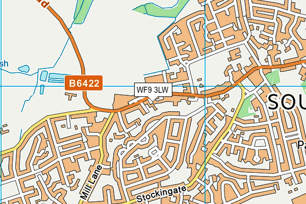 WF9 3LW map - OS VectorMap District (Ordnance Survey)