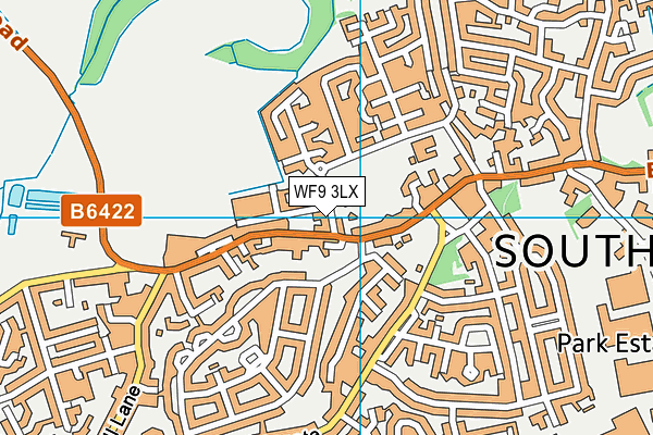 WF9 3LX map - OS VectorMap District (Ordnance Survey)