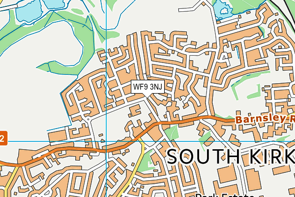 WF9 3NJ map - OS VectorMap District (Ordnance Survey)