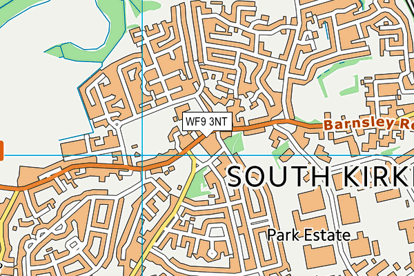WF9 3NT map - OS VectorMap District (Ordnance Survey)