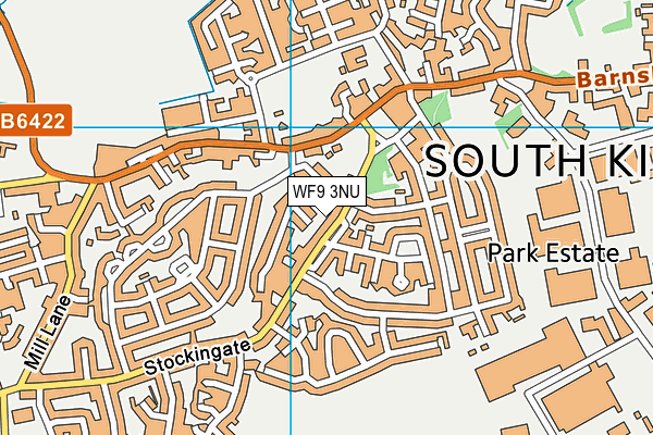 WF9 3NU map - OS VectorMap District (Ordnance Survey)