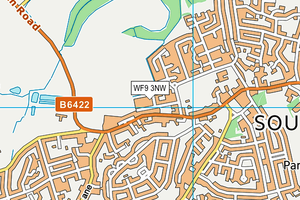 WF9 3NW map - OS VectorMap District (Ordnance Survey)