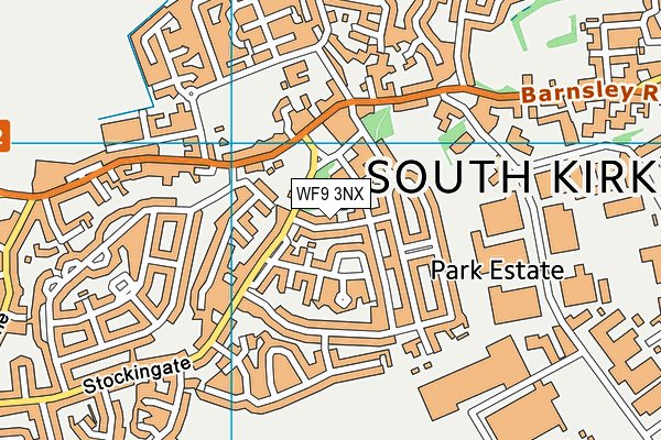 WF9 3NX map - OS VectorMap District (Ordnance Survey)