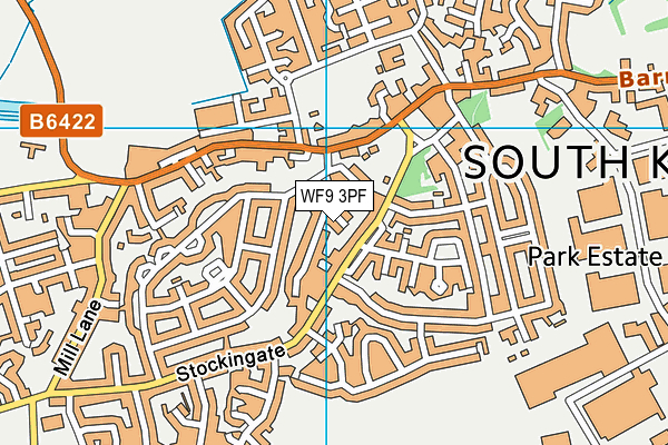 WF9 3PF map - OS VectorMap District (Ordnance Survey)