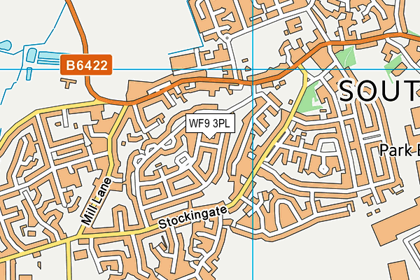 WF9 3PL map - OS VectorMap District (Ordnance Survey)