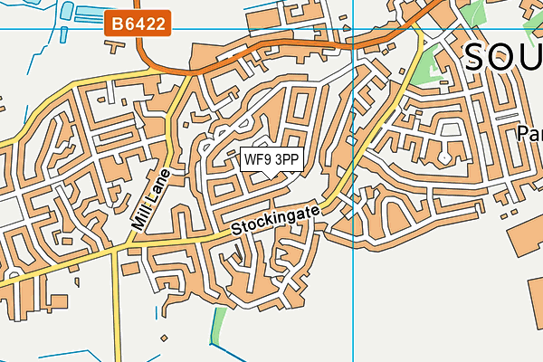 WF9 3PP map - OS VectorMap District (Ordnance Survey)