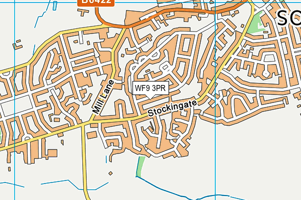 WF9 3PR map - OS VectorMap District (Ordnance Survey)