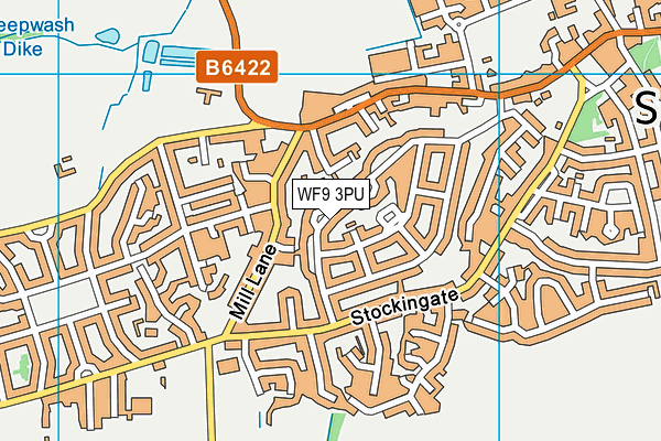 WF9 3PU map - OS VectorMap District (Ordnance Survey)