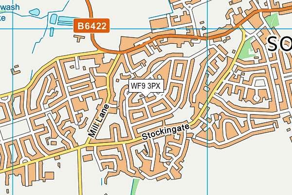 WF9 3PX map - OS VectorMap District (Ordnance Survey)