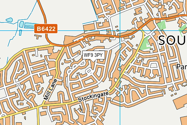 WF9 3PY map - OS VectorMap District (Ordnance Survey)