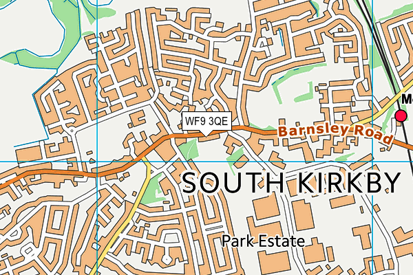 WF9 3QE map - OS VectorMap District (Ordnance Survey)