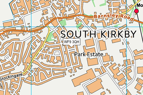 WF9 3QH map - OS VectorMap District (Ordnance Survey)