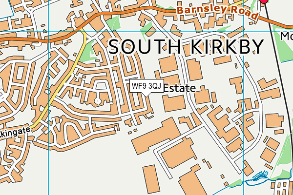 WF9 3QJ map - OS VectorMap District (Ordnance Survey)