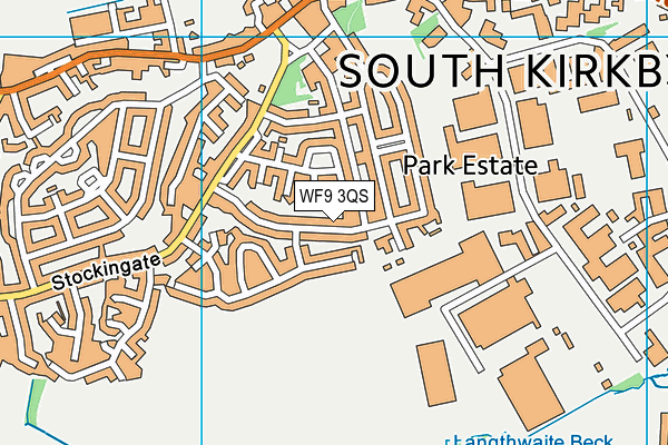 WF9 3QS map - OS VectorMap District (Ordnance Survey)