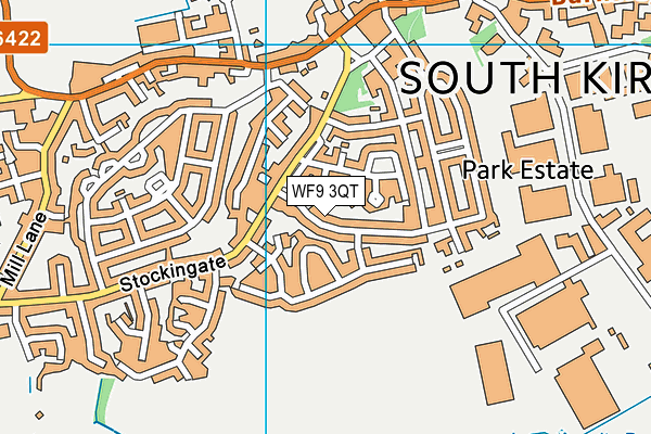 WF9 3QT map - OS VectorMap District (Ordnance Survey)