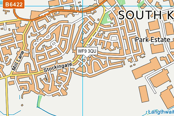 WF9 3QU map - OS VectorMap District (Ordnance Survey)