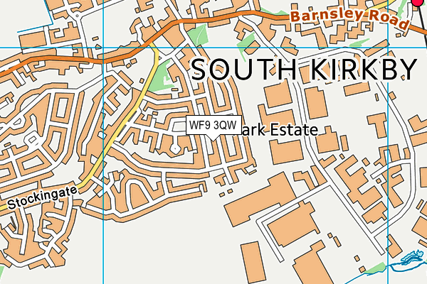 WF9 3QW map - OS VectorMap District (Ordnance Survey)