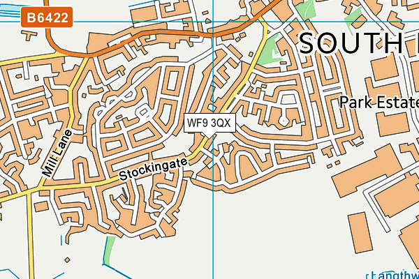 WF9 3QX map - OS VectorMap District (Ordnance Survey)