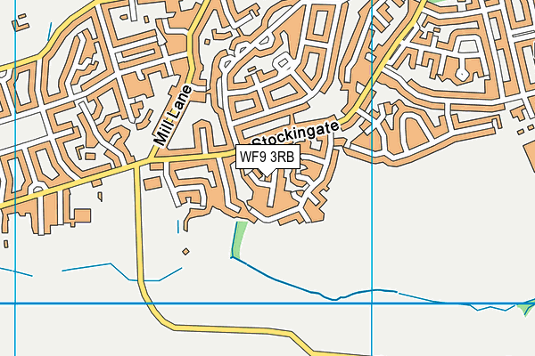 WF9 3RB map - OS VectorMap District (Ordnance Survey)