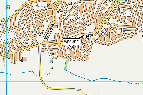 WF9 3RE map - OS VectorMap District (Ordnance Survey)