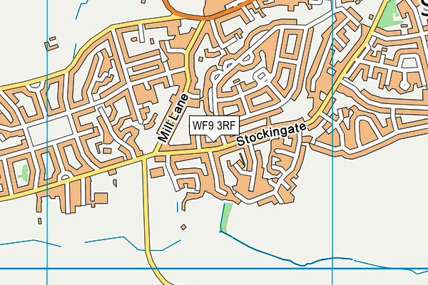 WF9 3RF map - OS VectorMap District (Ordnance Survey)