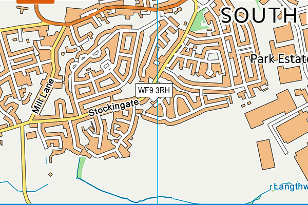 WF9 3RH map - OS VectorMap District (Ordnance Survey)