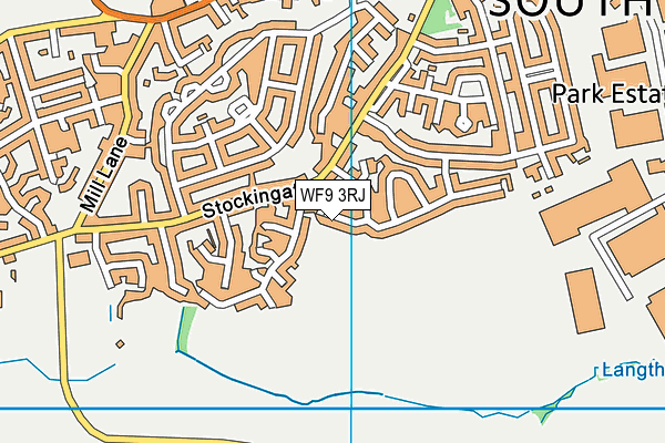 WF9 3RJ map - OS VectorMap District (Ordnance Survey)