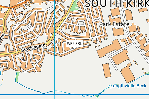 WF9 3RL map - OS VectorMap District (Ordnance Survey)