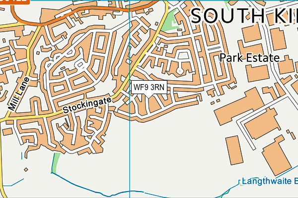 WF9 3RN map - OS VectorMap District (Ordnance Survey)