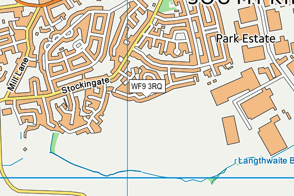 WF9 3RQ map - OS VectorMap District (Ordnance Survey)