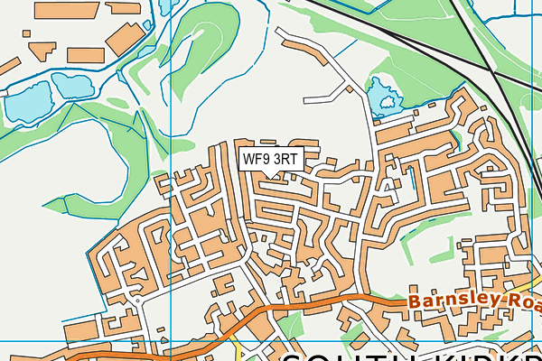 WF9 3RT map - OS VectorMap District (Ordnance Survey)