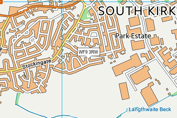 WF9 3RW map - OS VectorMap District (Ordnance Survey)
