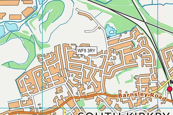 WF9 3RY map - OS VectorMap District (Ordnance Survey)