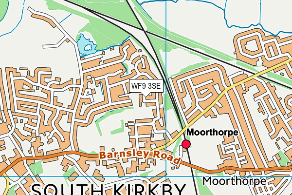 WF9 3SE map - OS VectorMap District (Ordnance Survey)