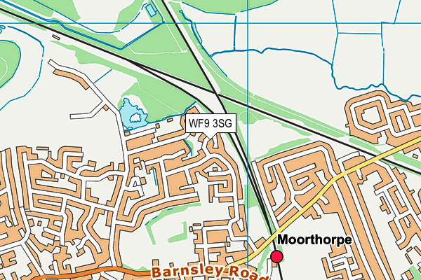 WF9 3SG map - OS VectorMap District (Ordnance Survey)