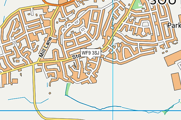 WF9 3SJ map - OS VectorMap District (Ordnance Survey)