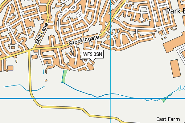 WF9 3SN map - OS VectorMap District (Ordnance Survey)