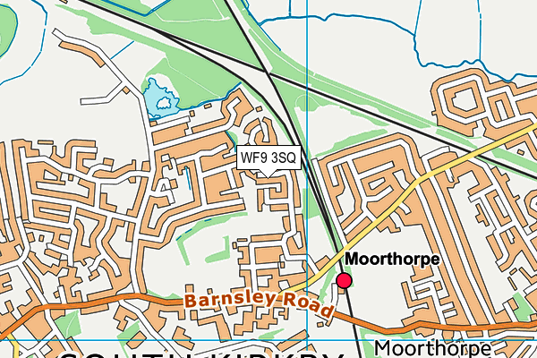 WF9 3SQ map - OS VectorMap District (Ordnance Survey)