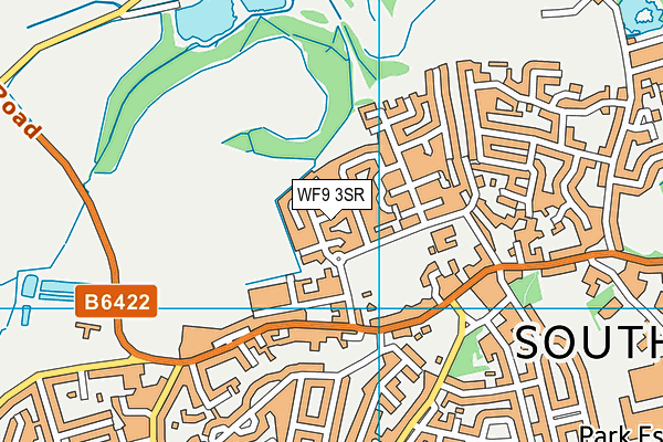 WF9 3SR map - OS VectorMap District (Ordnance Survey)