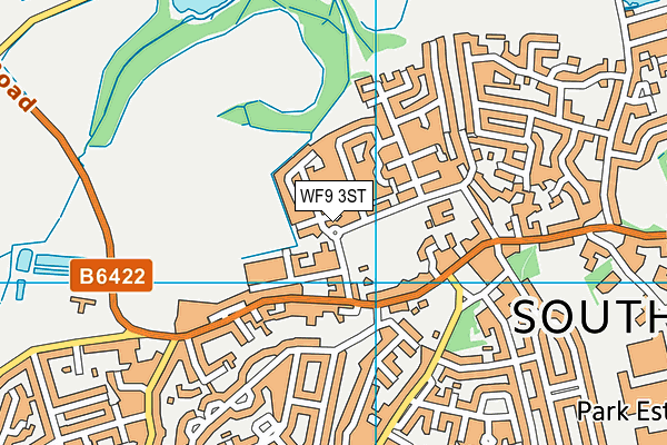 WF9 3ST map - OS VectorMap District (Ordnance Survey)