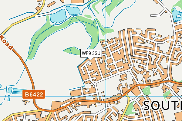 WF9 3SU map - OS VectorMap District (Ordnance Survey)