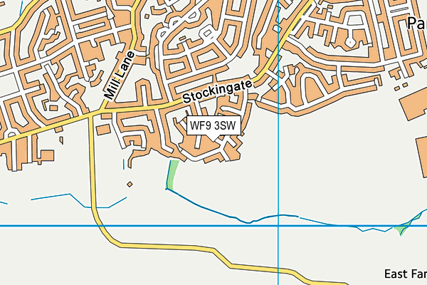 WF9 3SW map - OS VectorMap District (Ordnance Survey)