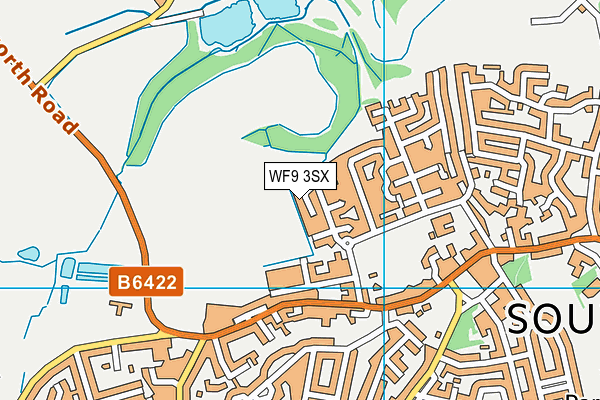 WF9 3SX map - OS VectorMap District (Ordnance Survey)