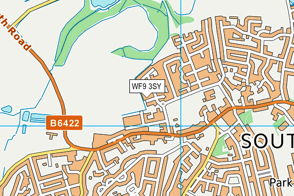 WF9 3SY map - OS VectorMap District (Ordnance Survey)