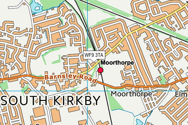 WF9 3TA map - OS VectorMap District (Ordnance Survey)