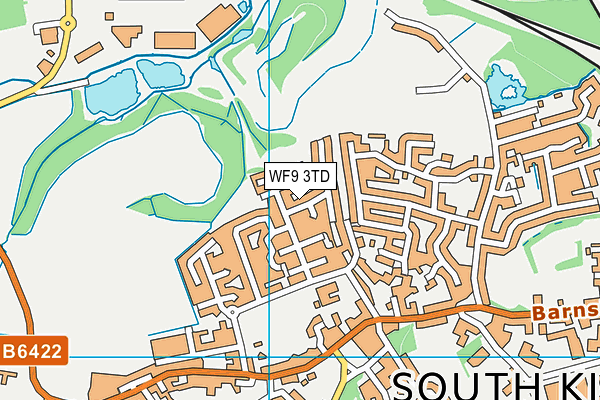 WF9 3TD map - OS VectorMap District (Ordnance Survey)