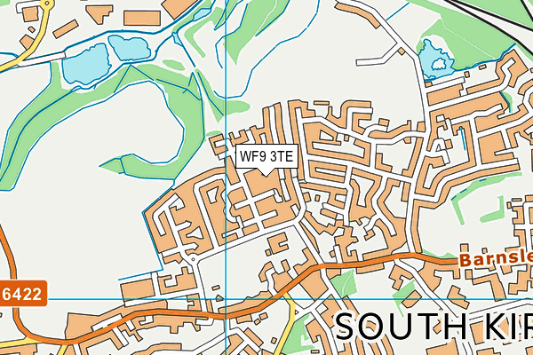 WF9 3TE map - OS VectorMap District (Ordnance Survey)
