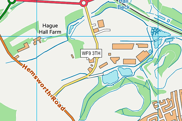 WF9 3TH map - OS VectorMap District (Ordnance Survey)