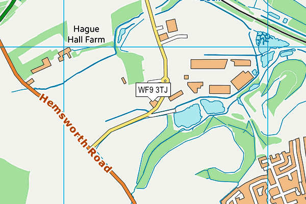WF9 3TJ map - OS VectorMap District (Ordnance Survey)