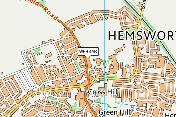 Outwood Academy Hemsworth map (WF9 4AB) - OS VectorMap District (Ordnance Survey)